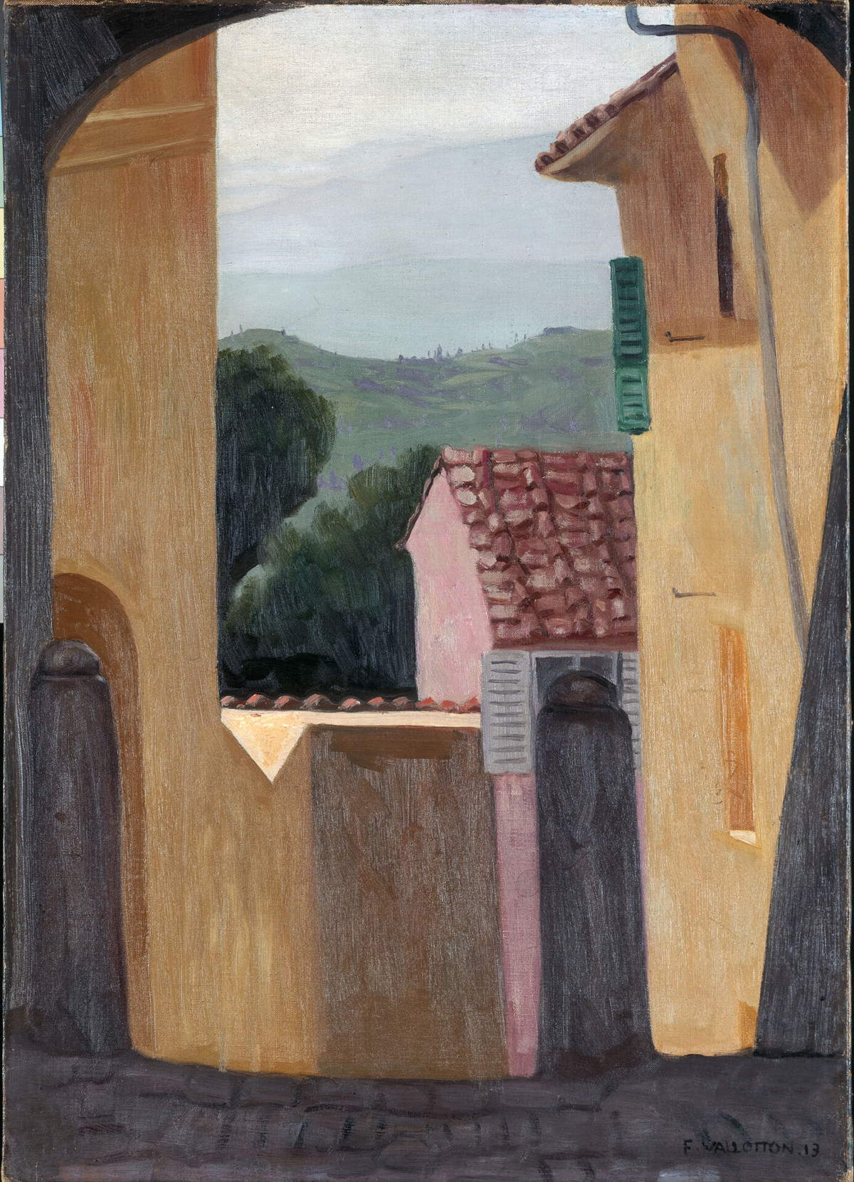 F&eacute;lix Vallotton, Entre deux murs, P&eacute;rouse (Tra le mura, Perugia) (1913;olio su tela, 65 x 46 cm; Collezione privata, Svizzera). Foto: Peter Sch&auml;lchli