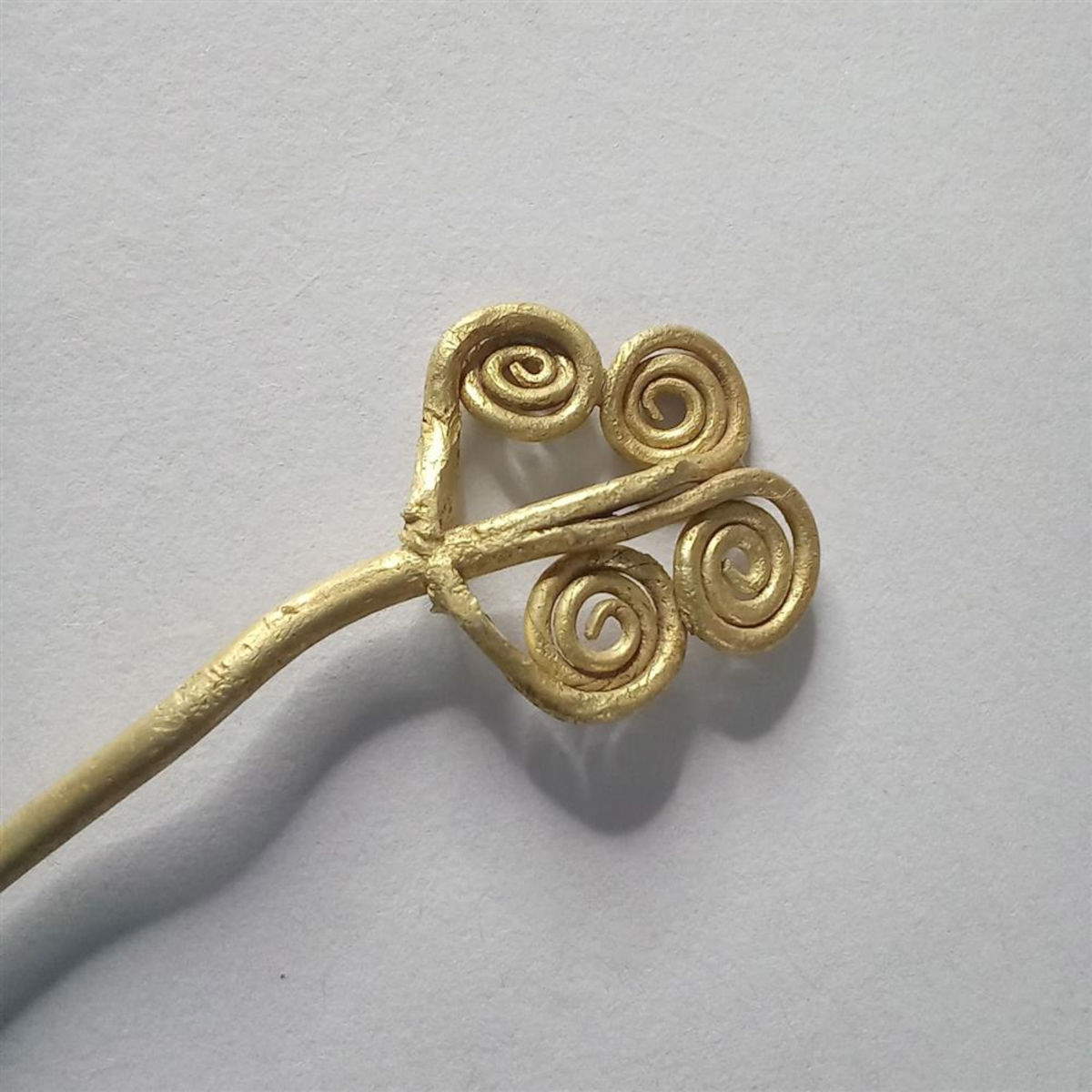 The 4,500-year-old gold hairpin found in Troy. Photo: &copy; Ministry of Culture and Tourism of the Republic of Turkey
