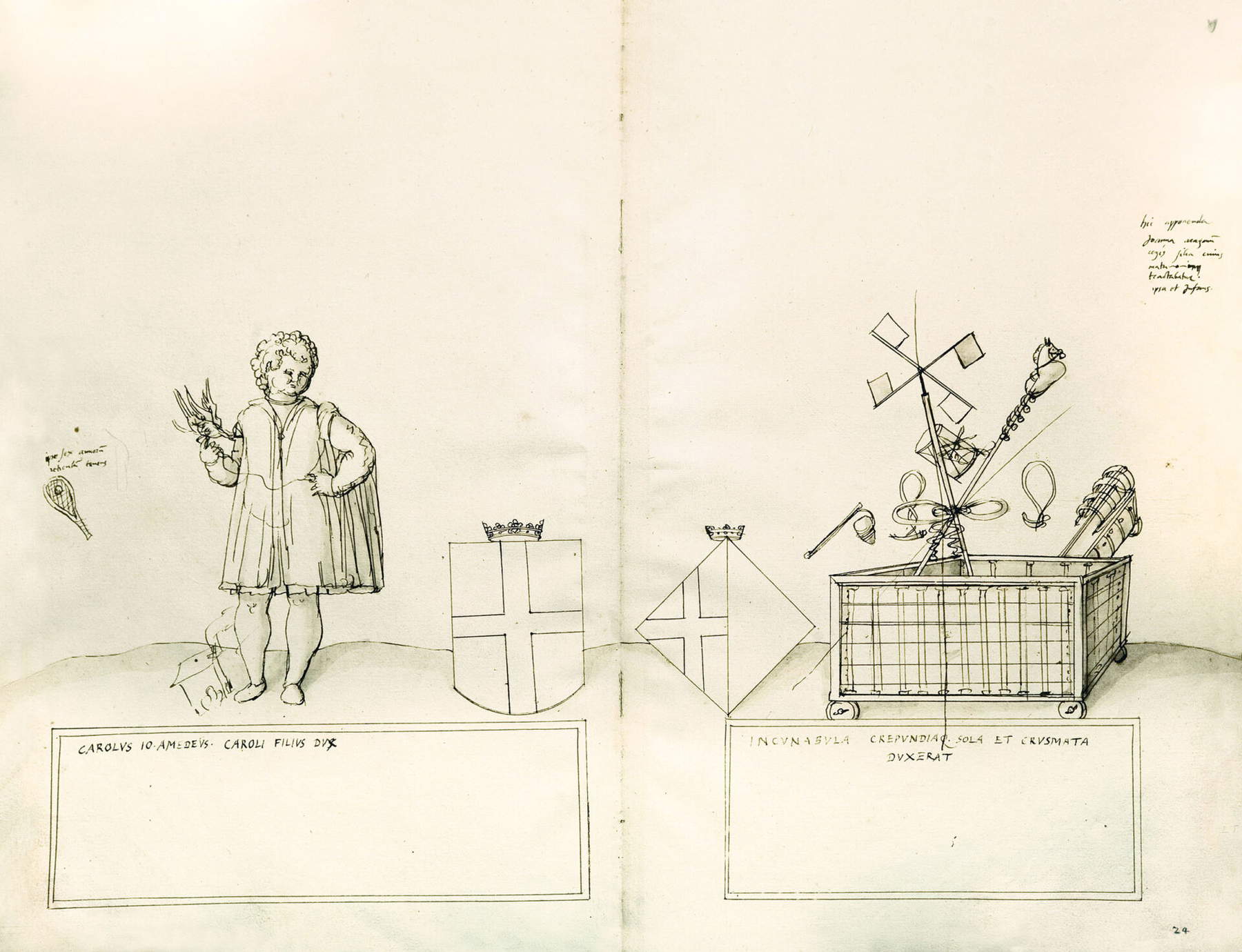 Filiberto Pingone, Imagines ducum Sabaudiae (1572; paper manuscript, 42.5 x 31 cm; Turin, State Archives)