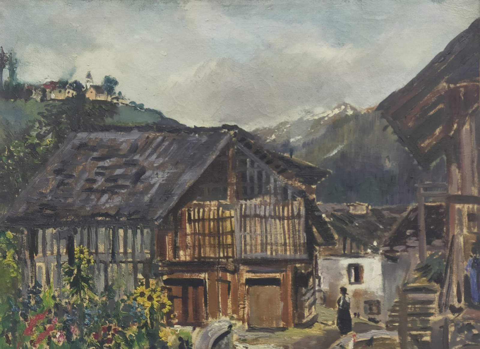 Filippo de Pisis, Paysage de Cortina (1928 ; huile sur toile, 60 x 80 cm). &copy; Filippo de Pisis, du SIAE 2025