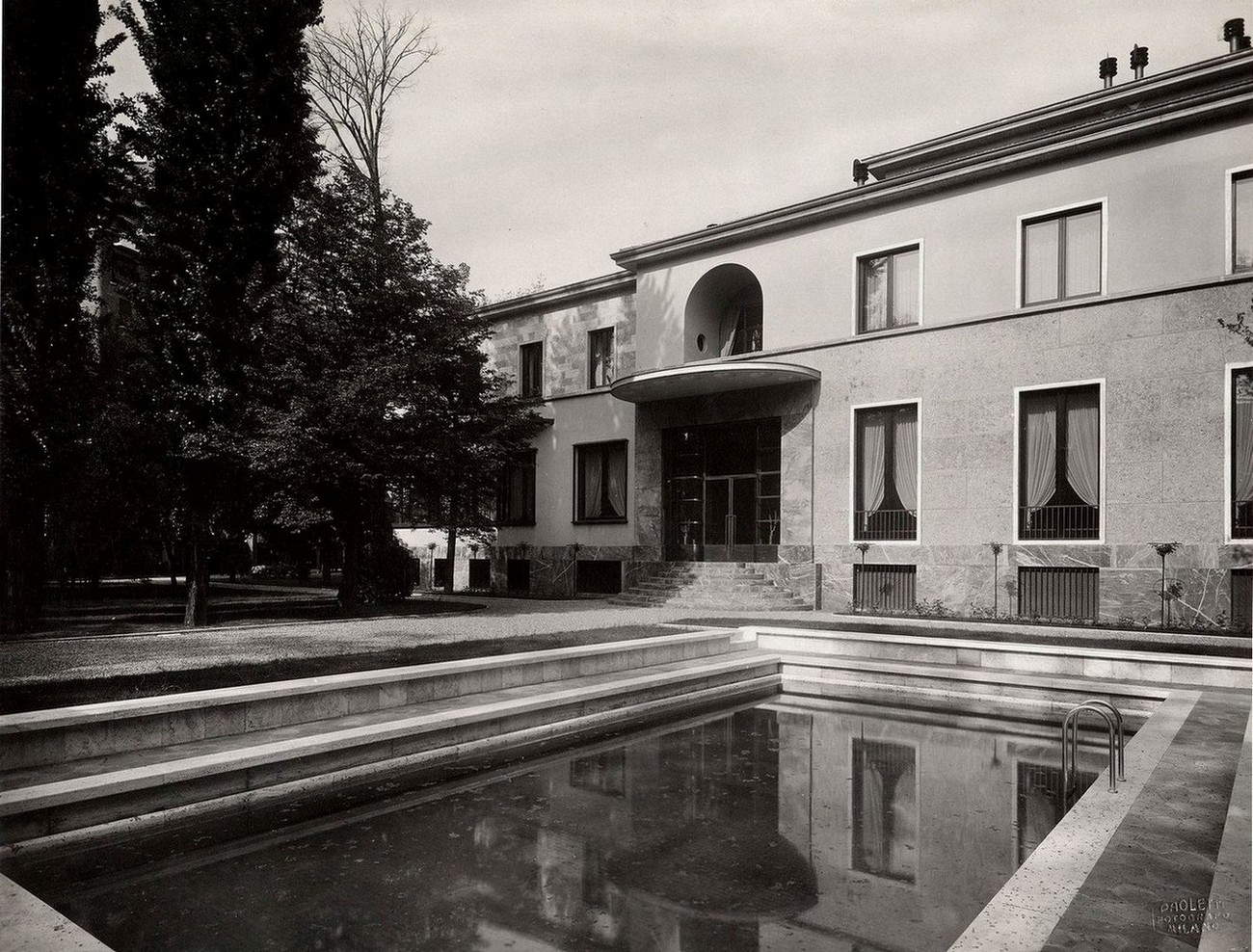 Historisches Foto der Villa Necchi Campiglio, Archiv der Fondazione Piero Portaluppi. Foto: Antonio Paoletti