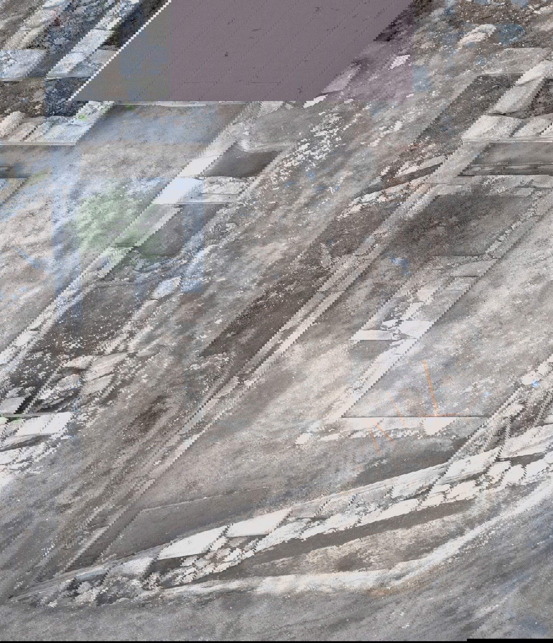 Fotografía aérea de la parte más meridional del palacio de Archanes en Turketonia. Foto: Ministerio de Cultura