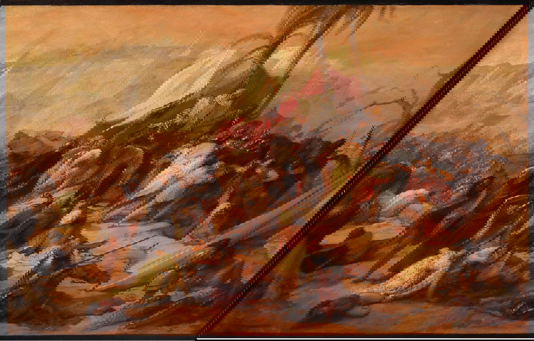 Francesco Hayez, La sete dei crociati (1838; olio su tela, 58 x 89,5 cm; Roma, Collezione W. Apolloni)