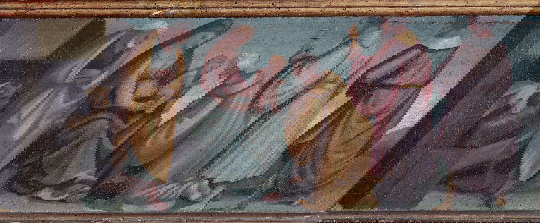 Francesco Signorelli, Predella of the Annunciation Altarpiece, Stories of the Madonna (1527)