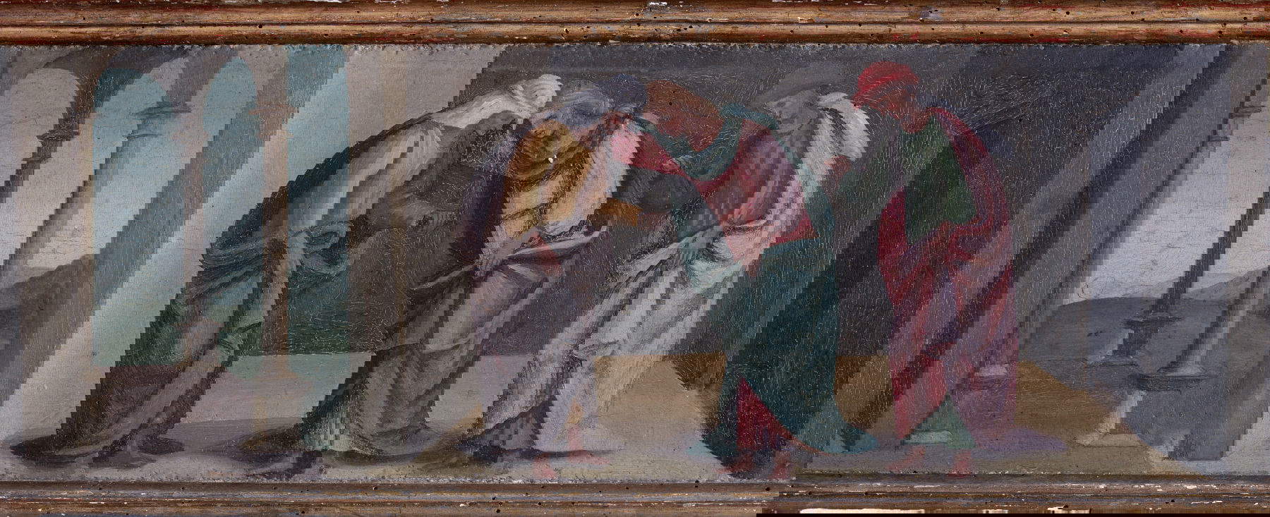 Francesco Signorelli, Predella of the Annunciation altarpiece, Stories of the Virgin (1527)