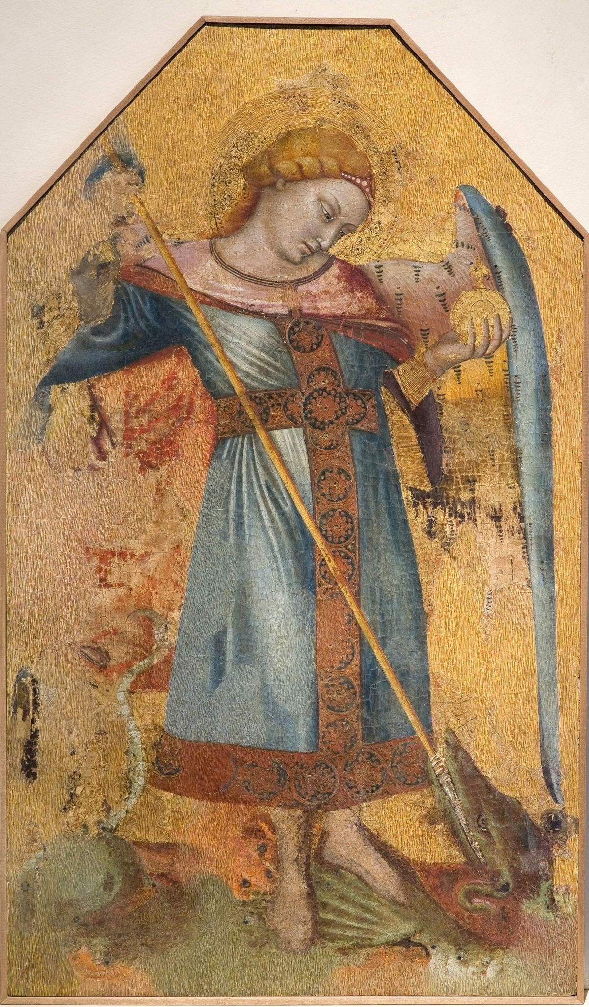 Francesco Traini, Saint Michael Archangel (1350; tempera on panel; Lucca, National Museum of Villa Guinigi, inv. 657) Photo: Francesco Bini