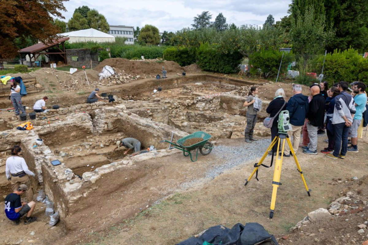 Il mausoleo scoperto a Saint-Romain-en-Gal. Foto: Julien Bourreau / Mus&eacute;e Gallo-Romain di Saint-Romain-en-Gal