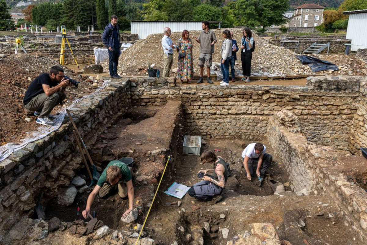 Il mausoleo scoperto a Saint-Romain-en-Gal. Foto: Julien Bourreau / Mus&eacute;e Gallo-Romain di Saint-Romain-en-Gal