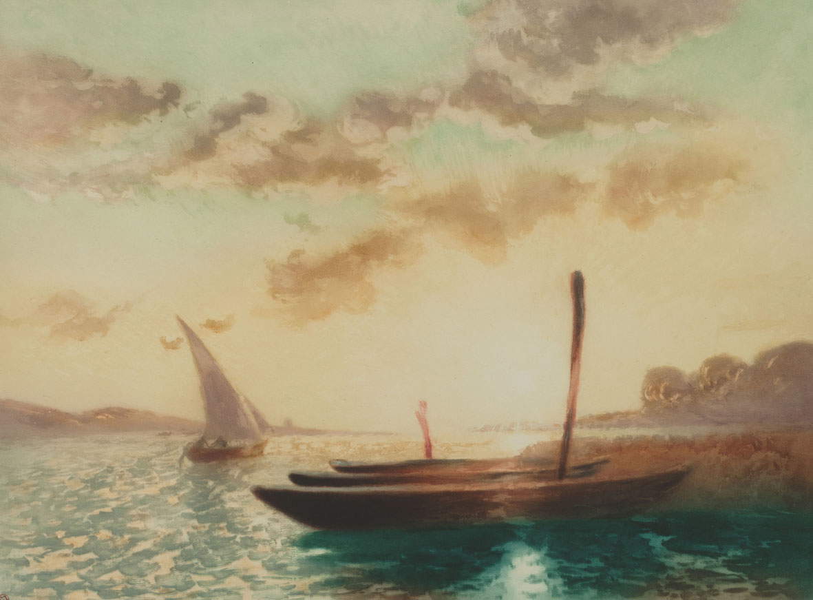 Francis Picabia, Tramonto su Port-de-Bouc (1904; litografia, 46x61 cm; Collezione privata)