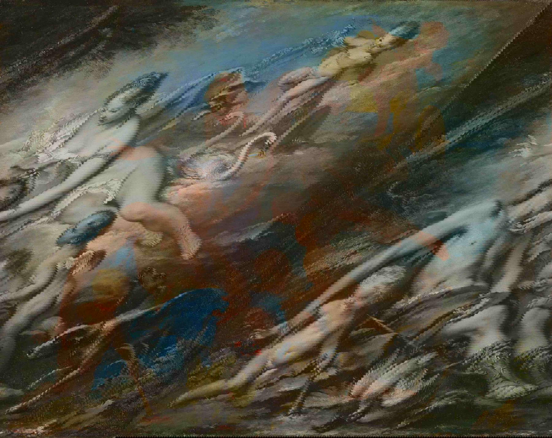 Fran&ccedil;ois Boucher, La morte di Adone (anni Trenta del XVIII secolo; olio su tela; Madrid, Prado)