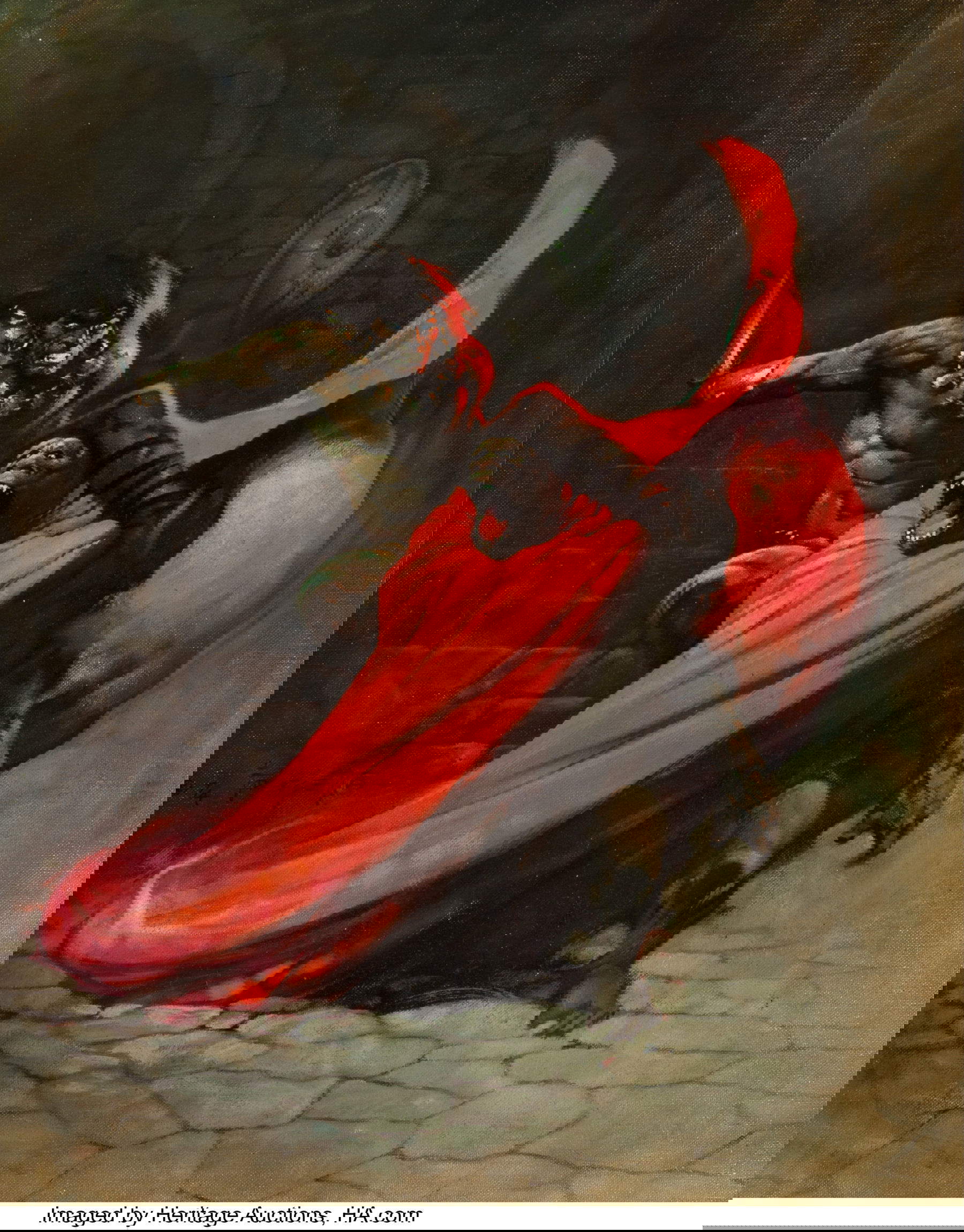 Frank Frazetta, Man Ape (1966; Öl auf Karton in Leinwand eingewickelt, 16 x 20 cm). Foto: &copy; Heritage Audition