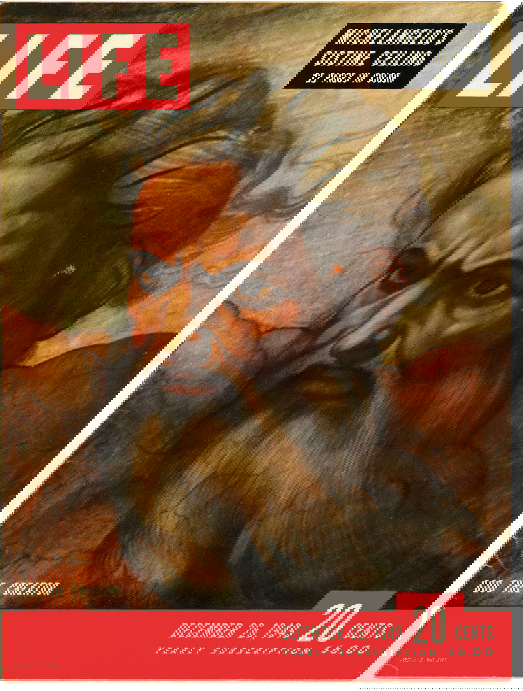 Frank Lerner, Michelangelo&rsquo;s Sistine Chapel, (26 dicembre 1949, pp. 25-49; servizio fotografico a colori pubblicato in &ldquo;LIFE&rdquo;; Firenze, collezione privata)