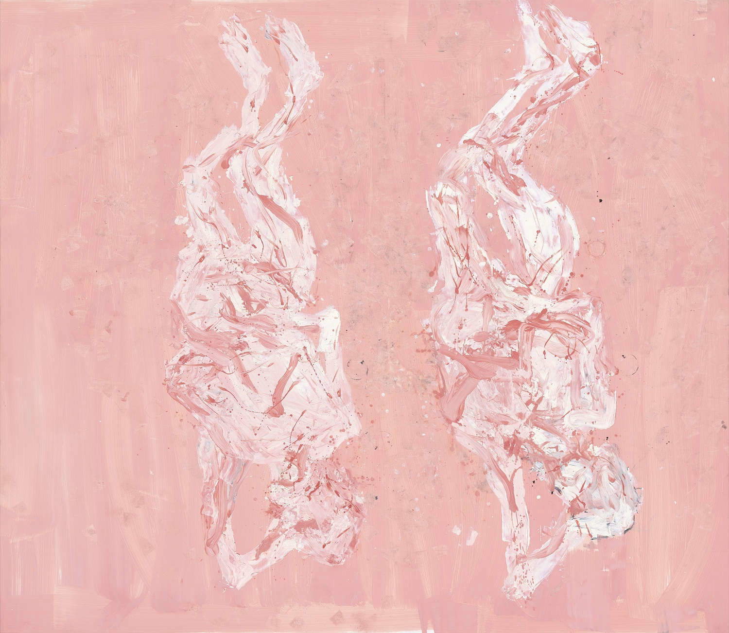 Georg Baselitz, Rosa riposa (2019; olio su tela, 304 x 350 cm). &copy; Georg Baselitz. Su concessione di Thaddaeus Ropac gallery, London &middot; Paris &middot; Salzburg &middot; Milan &middot; Seoul. Foto: Jochen Littkemann