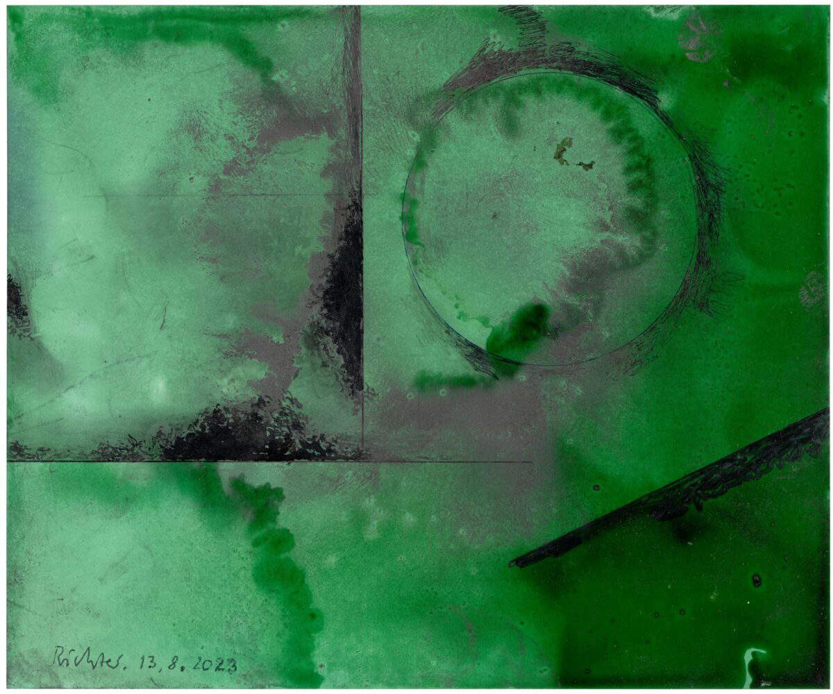 Gerhard Richter (1932 ; technique de mélange, 21,6 x 25,9 cm ; Munich, Collection graphique de l'État de Munich) &copy; Gerhard Richter, 2025