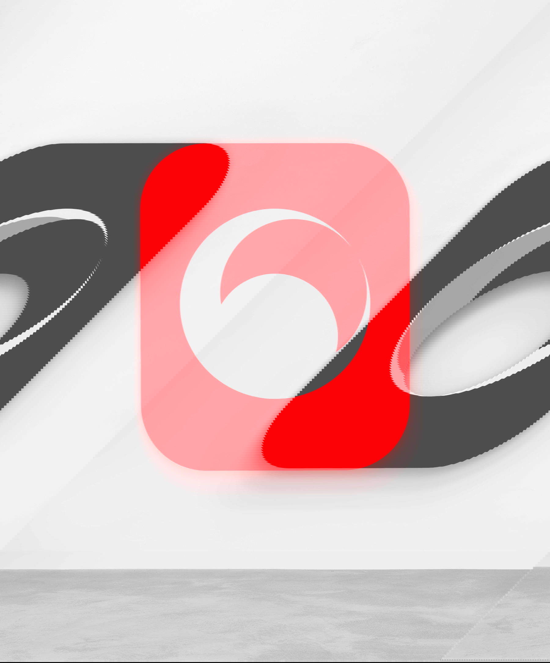 Gerold Miller, Istant Vision (2025; alluminio laccato 180 x 148 x 12 cm)