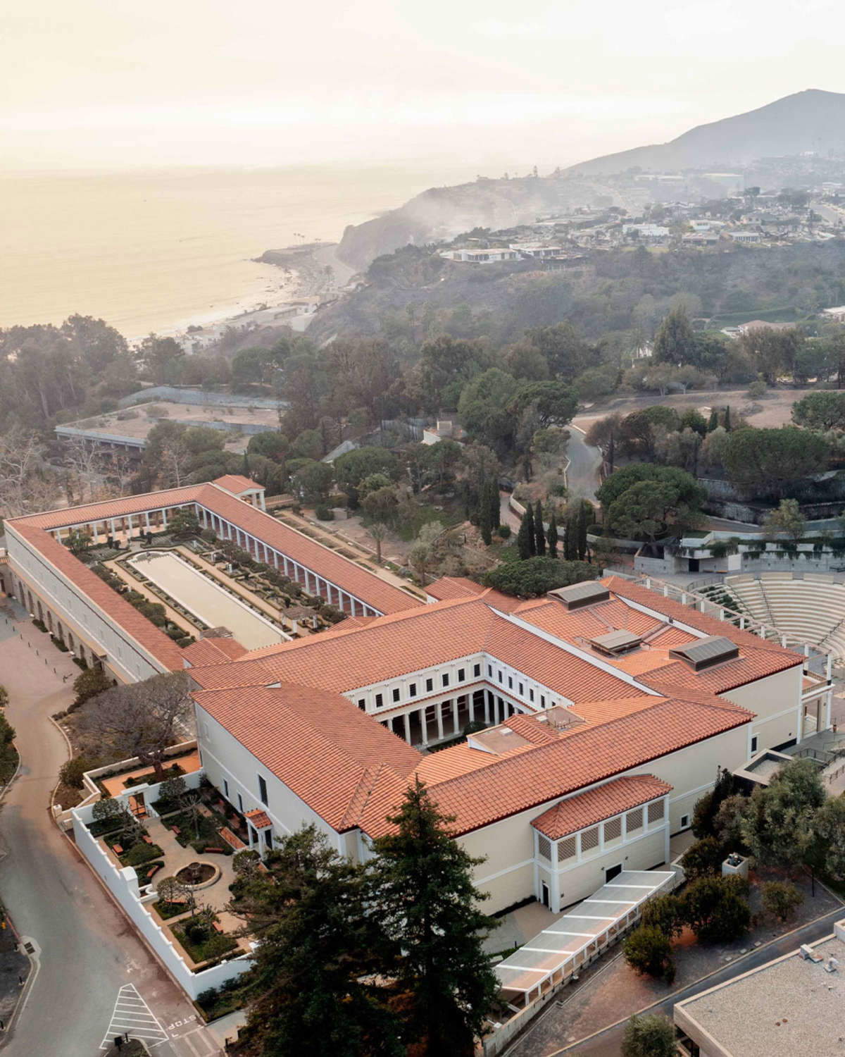 La Getty Villa durante gli incendi