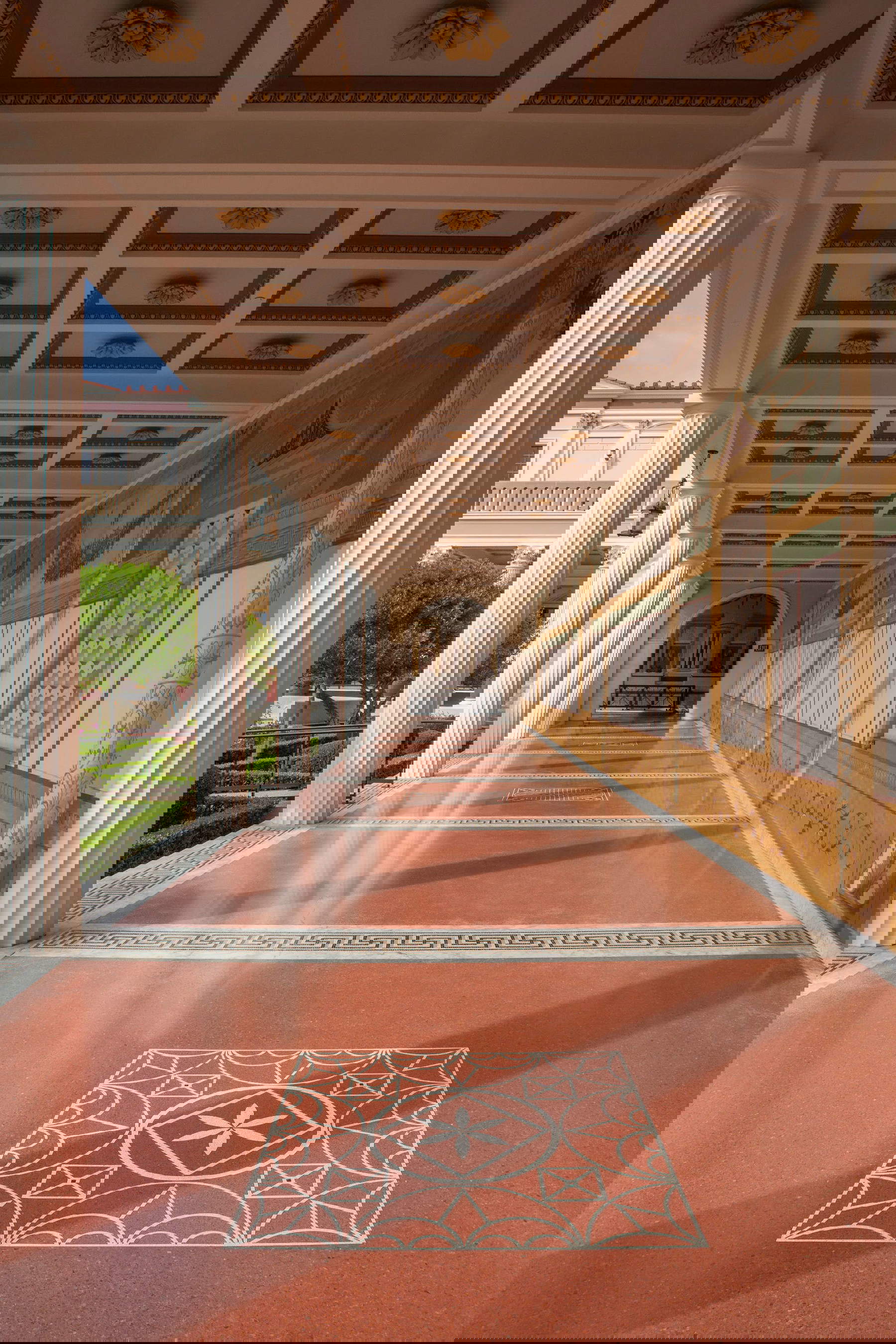 Il portico della Getty Villa