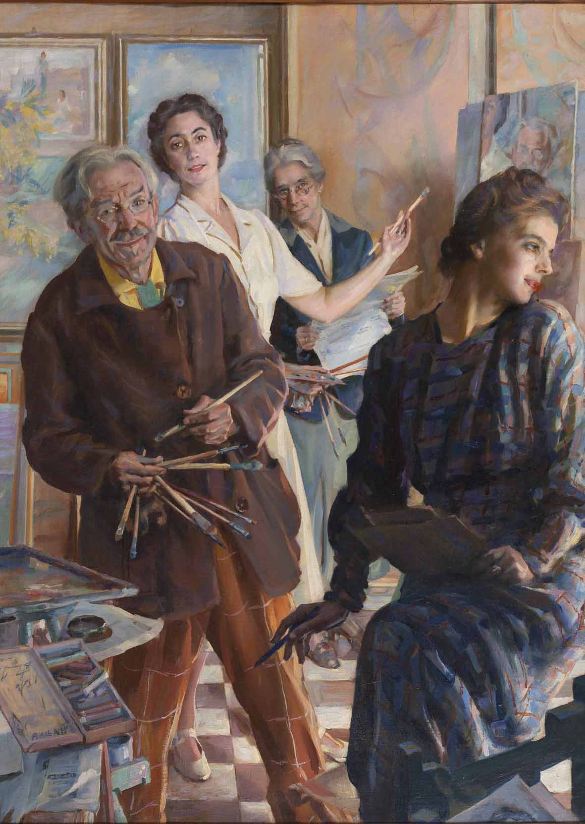 Giacomo Balla, The Painter's Family (October 1945; oil on canvas, 138 x 100.5 cm; Rome, National Gallery of Modern and Contemporary Art) &copy; Giacomo Balla, by SIAE 2025