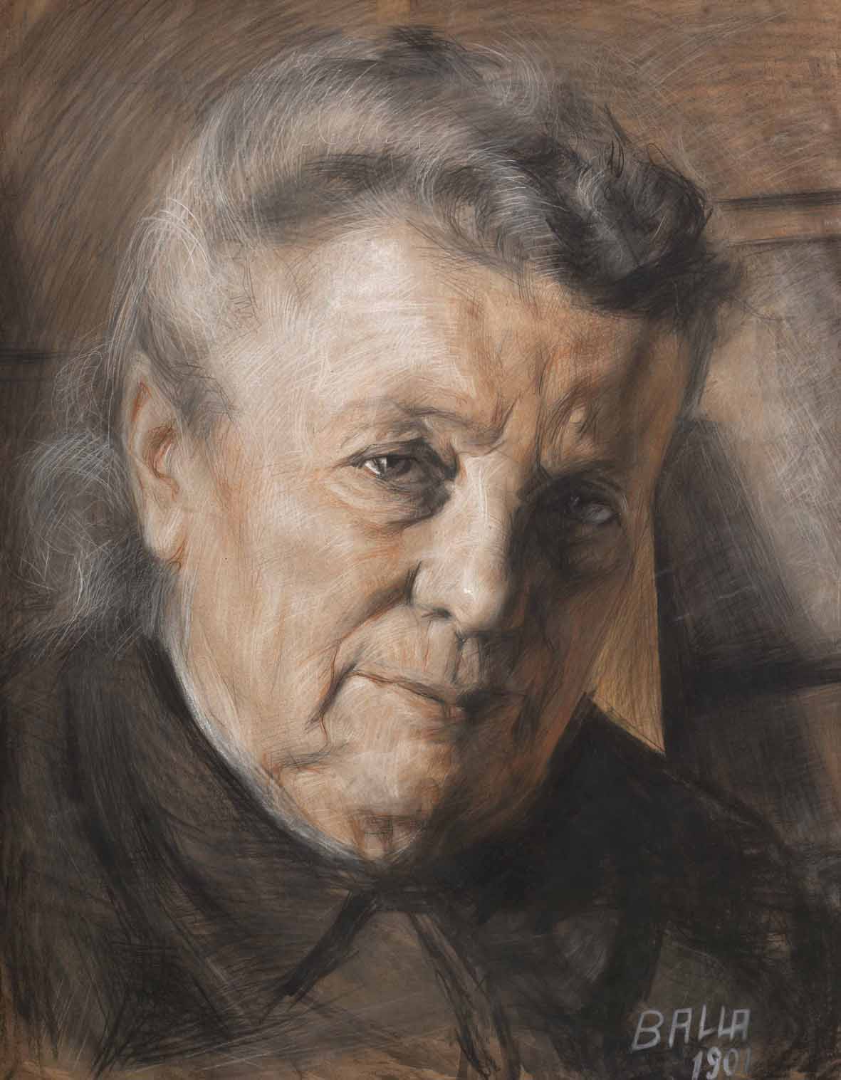 Giacomo Balla, Mother (c. 1902; pastel and tempera on paper, 119 x 93 cm; Rome, National Gallery of Modern and Contemporary Art) &copy; Giacomo Balla, by SIAE 2025