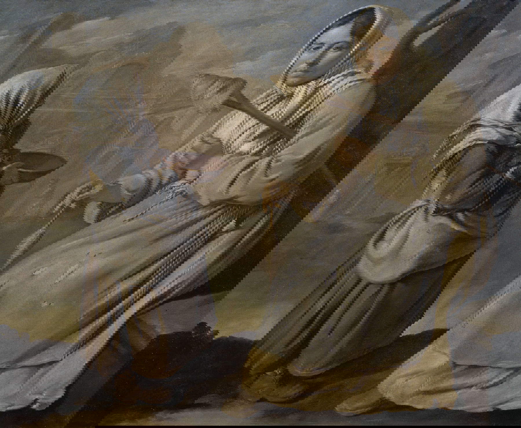 Giacomo Ceruti, Spinner and Little Beggar Girl.