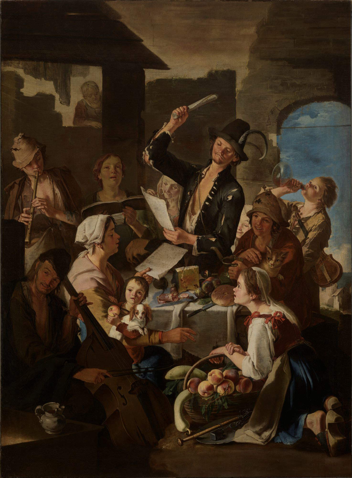 Giacomo Francesco Cipper, Concerto zingaresco (1720-1730 circa; olio su tela; Brescia, Pinacoteca Tosio Martinengo, Comodato di Andrea ed Enrico Peloso, 2025)