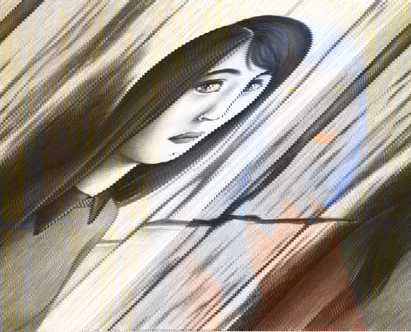 Gabriella Giandelli, A.B.Yehoshua (2015; pastello su carta), illustrazione per articolo di Susanna Nirenstein su La Repubblica