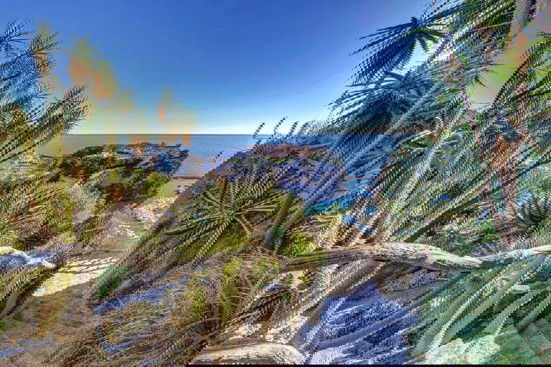 Il Giardino Esotico vista sulla Rocca. Foto: &copy;BVergely