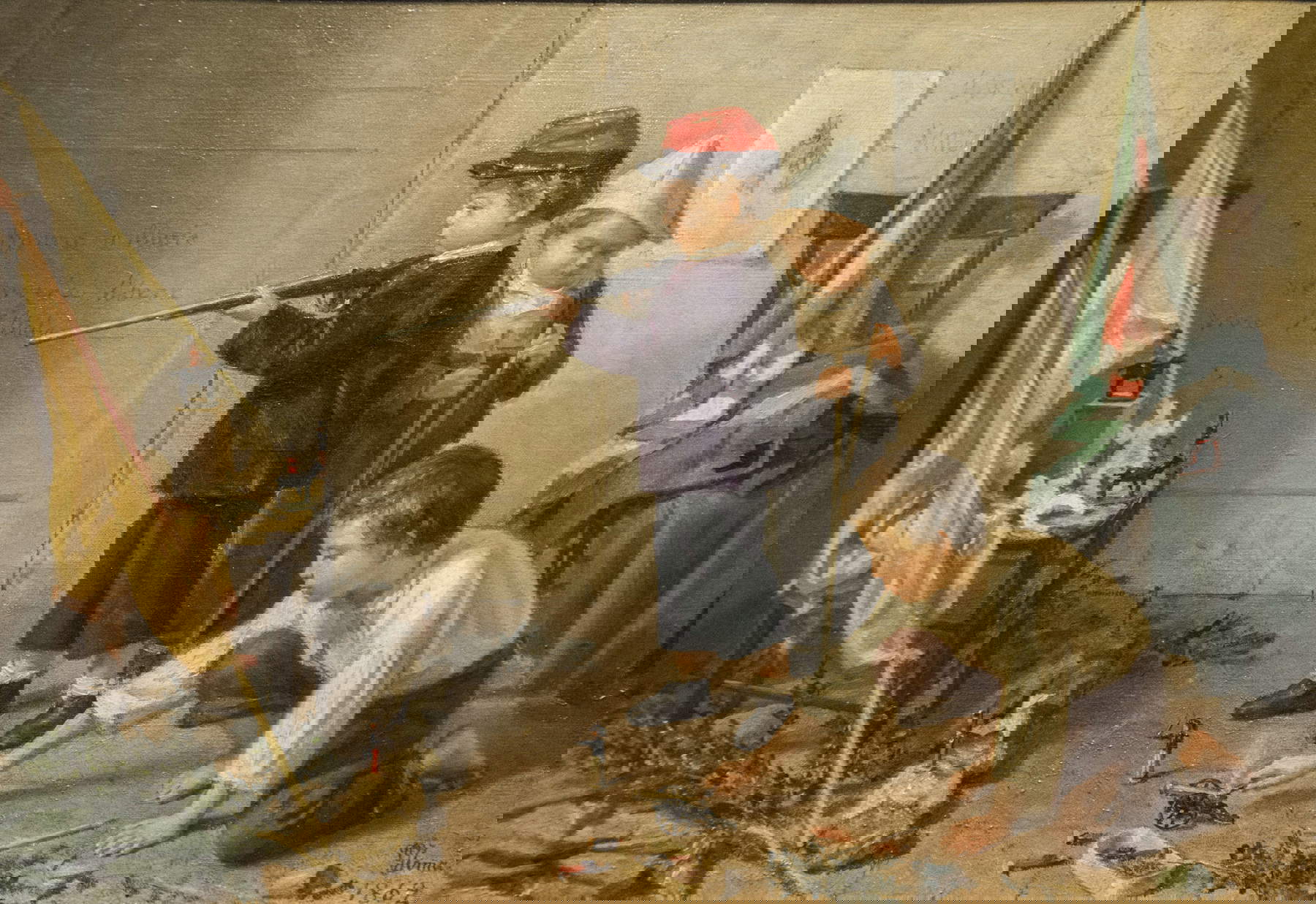 Gioacchino Toma, Piccoli patrioti (1862; olio su tela, 28 &times; 40 cm). Su concessione di Galleria Bentivegna, Montecatini Terme