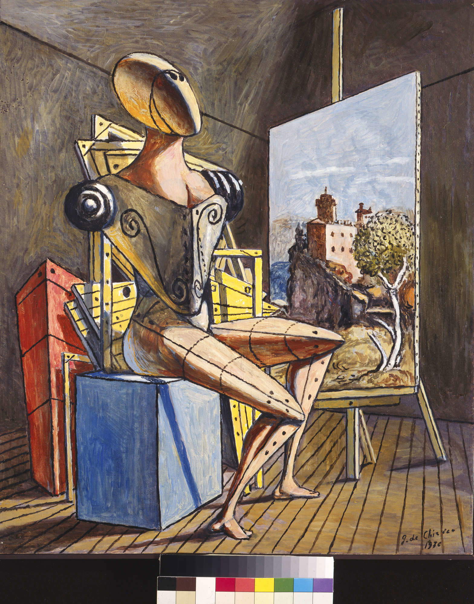 Giorgio de Chirico, The Contemplator (1976; oil on canvas, 65 x 55 cm; Rome, Fondazione Giorgio e Isa de Chirico, inv. 43) Giorgio de Chirico, The Contemplator (1976; oil on canvas, 65 x 55 cm; Rome, Fondazione Giorgio e Isa de Chirico, inv. 43)