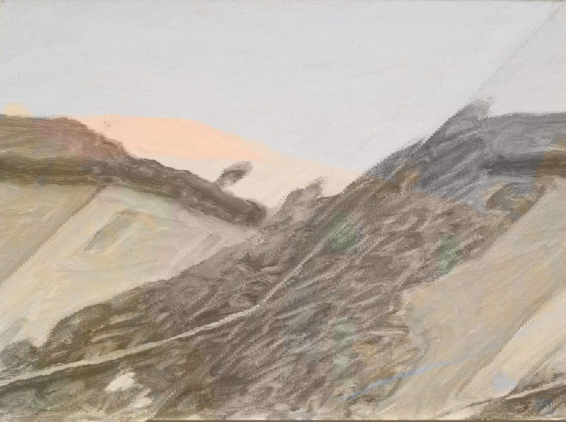 Giorgio Morandi, Landschaft (1961; Öl auf Leinwand, 30x50 cm; Privatsammlung) Giorgio Morandi, Landschaft (1961; Öl auf Leinwand, 30x50 cm; Privatsammlung)
