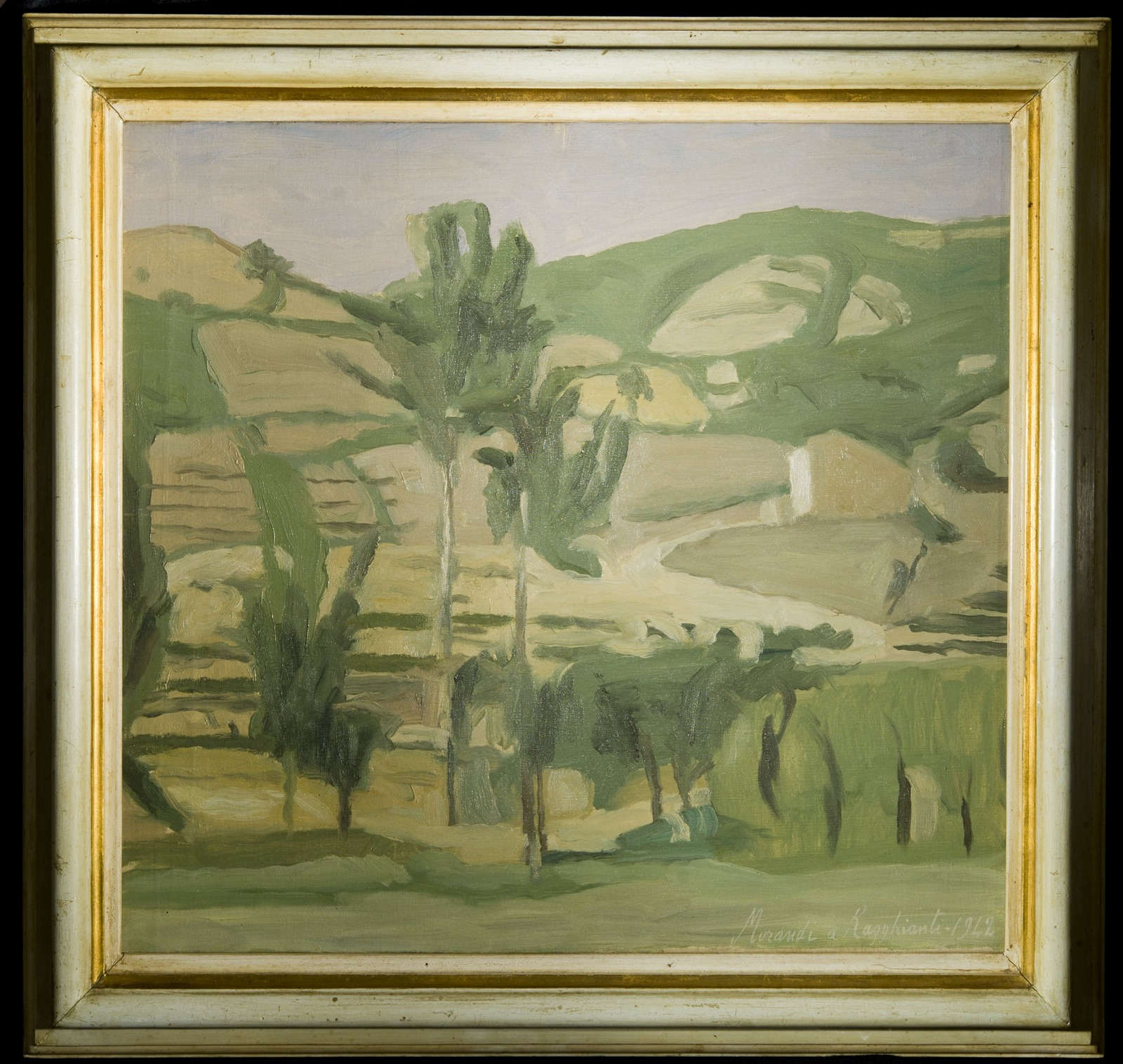 Giorgio Morandi, Landscape at Grizzana (1942; oil on canvas, 46.5 x 53.4 cm; Florence, Uffizi Galleries, Galleria d'Arte Moderna di Palazzo Pitti) Giorgio Morandi, Landscape at Grizzana (1942; oil on canvas, 46.5 x 53.4 cm; Florence, Uffizi Galleries, Galleria d'Arte Moderna di Palazzo Pitti)