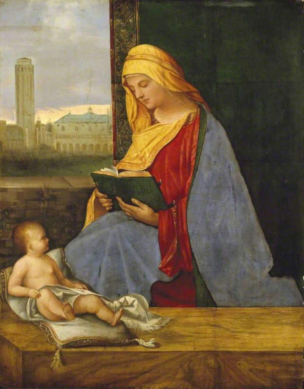 Giorgione (et Sebastiano ?), Madone et enfant (vers 1505 ; huile sur panneau, 76 x 60 cm ; Oxford, Ashmolean Museum) Giorgione (et Sebastiano ?), Madone et enfant (vers 1505 ; huile sur panneau, 76 x 60 cm ; Oxford, Ashmolean Museum)