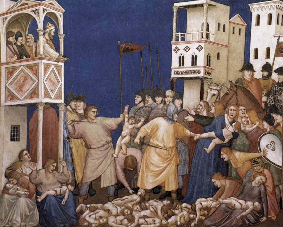 Giotto (1266-1337), Massacre of the Innocents, (c. 1310; fresco; Assisi, Lower Basilica of St. Francis)