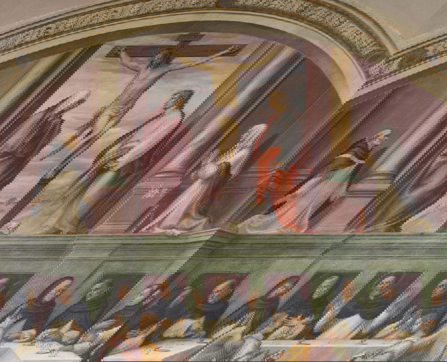 Giovanni Antonio Sogliani, La Provvidenza dei domenicani e la Crocifissione con santi (1536; Firenze, Museo di San Marco)