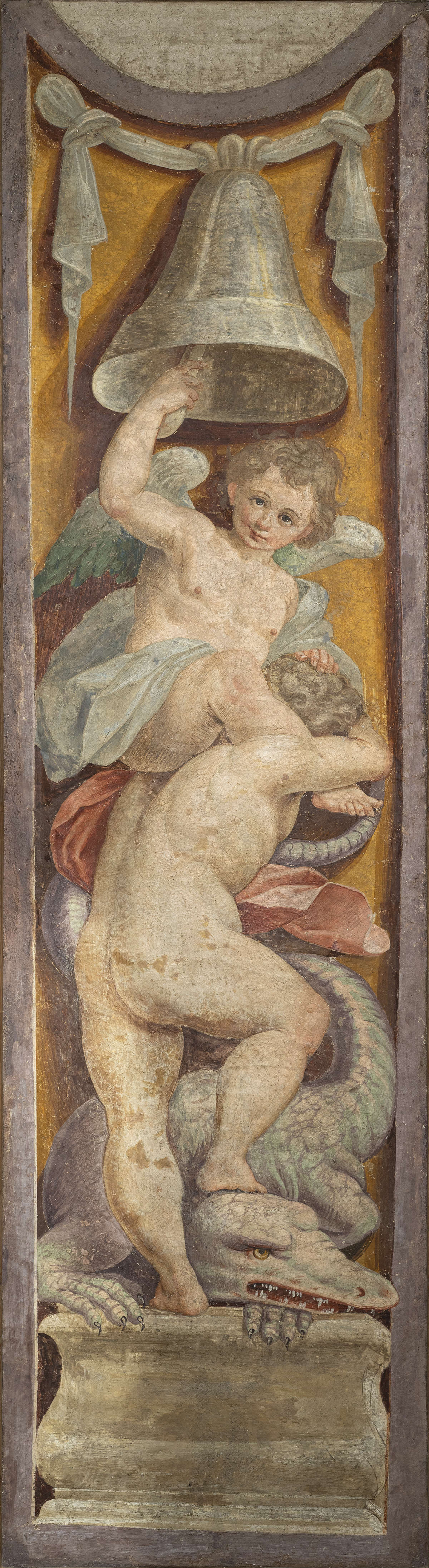 Giovanni Battista Trotti dit Malosso, Lesena avec putti et crocodile (Collection privée)