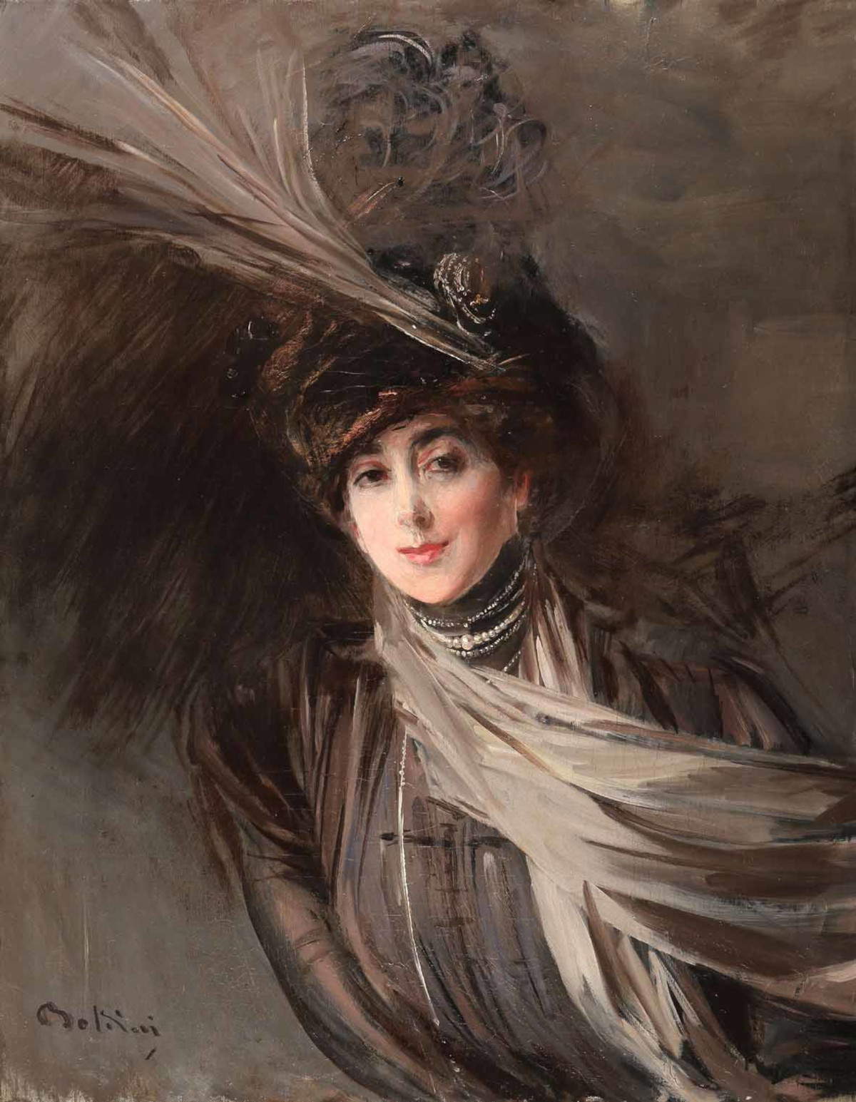 Giovanni Boldini, Josephina Alvear de Errazuriz (um 1913; Öl auf Leinwand; Privatsammlung). Mit freundlicher Genehmigung von METS persorsi d'arte, Novara &copy; METS Percorsi d'Arte