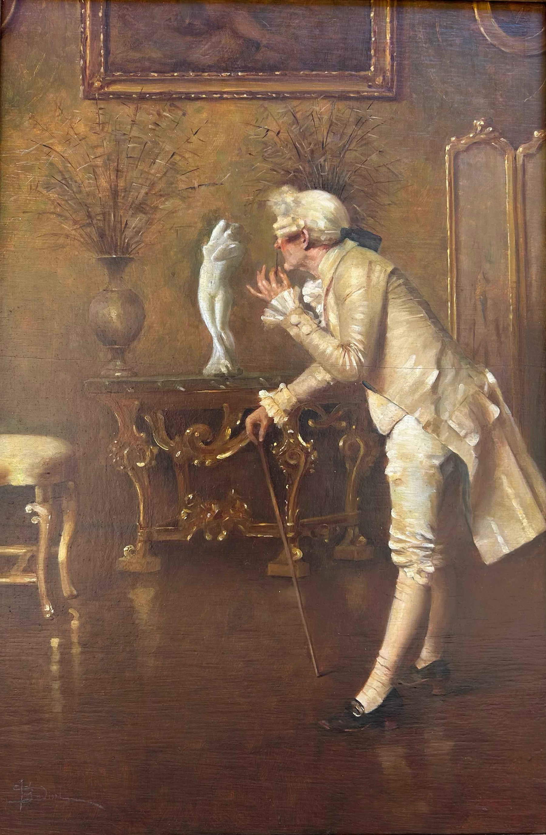 Giovanni Paolo Bedini , L&rsquo;Amatore d&rsquo;Arte (olio su tavola)