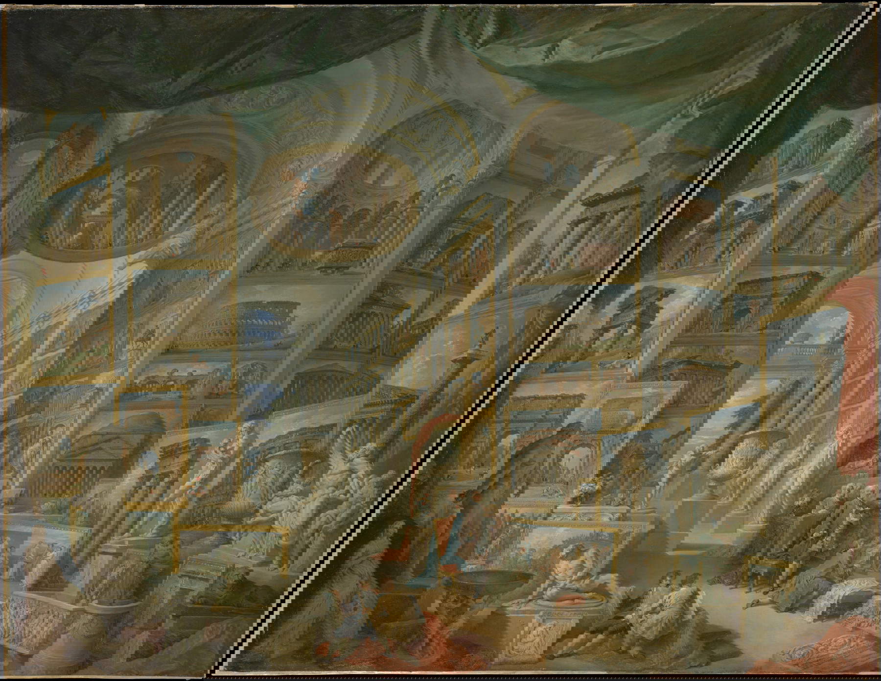 Giovanni Paolo Panini, Antikes Rom (1757; Öl auf Leinwand, 172,1 x 229,9 cm; Metropolitan Museum, New York)