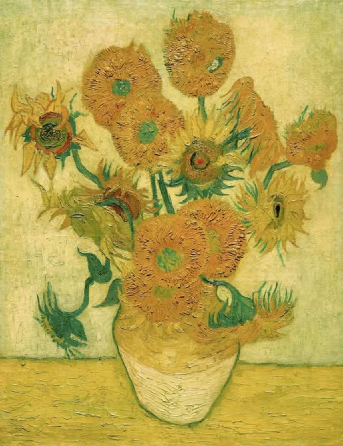 Vincent van Gogh, Sonnenblumen (Dezember 1888-Januar 1889; Öl auf Leinwand, 100,5 x 76,5 cm; Tokio, Sompo Japan Museum of Art)