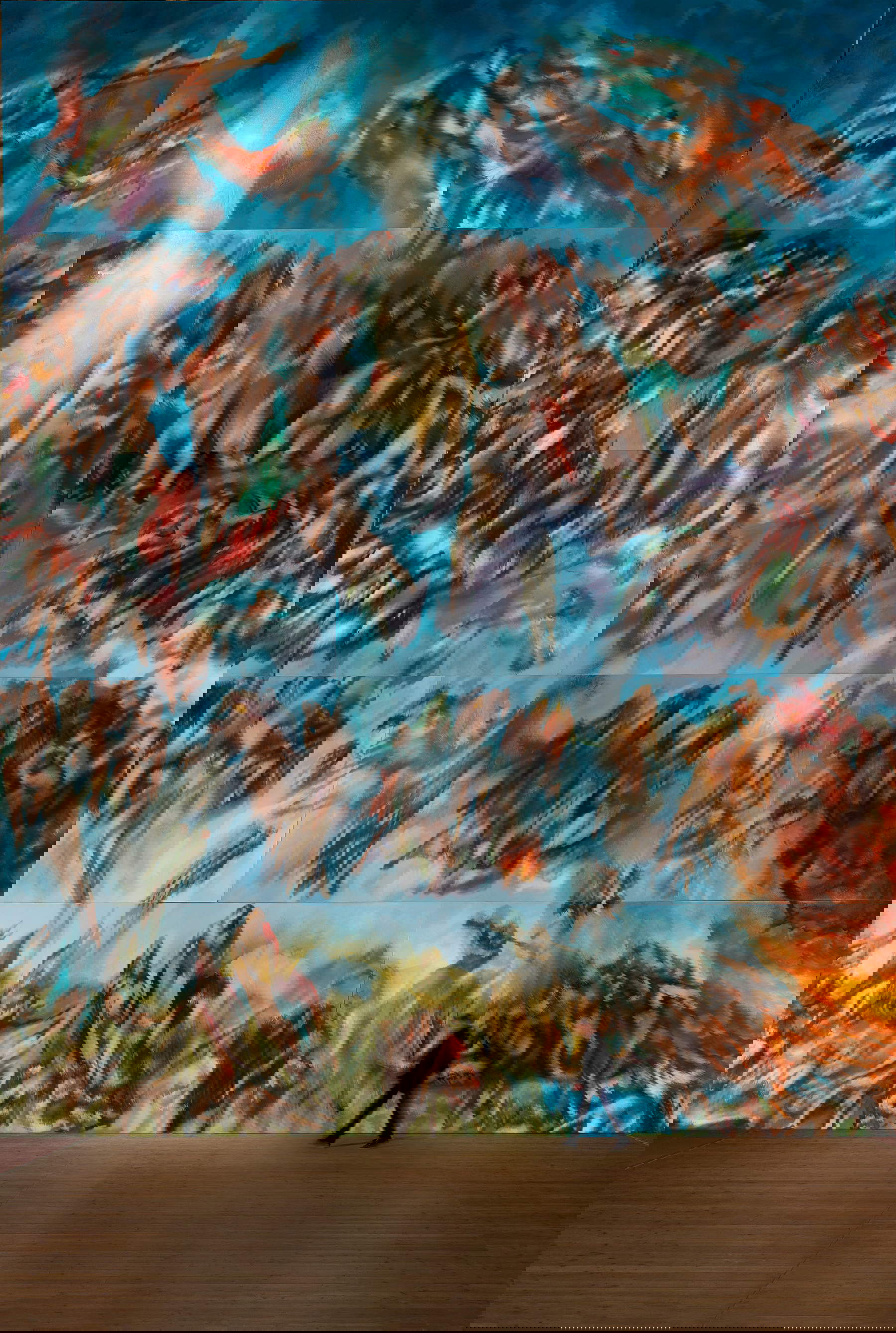 Jorge R. Pombo, Il Giudizio Universale (2023-24; olio su lino, 1500 x 1200 cm)