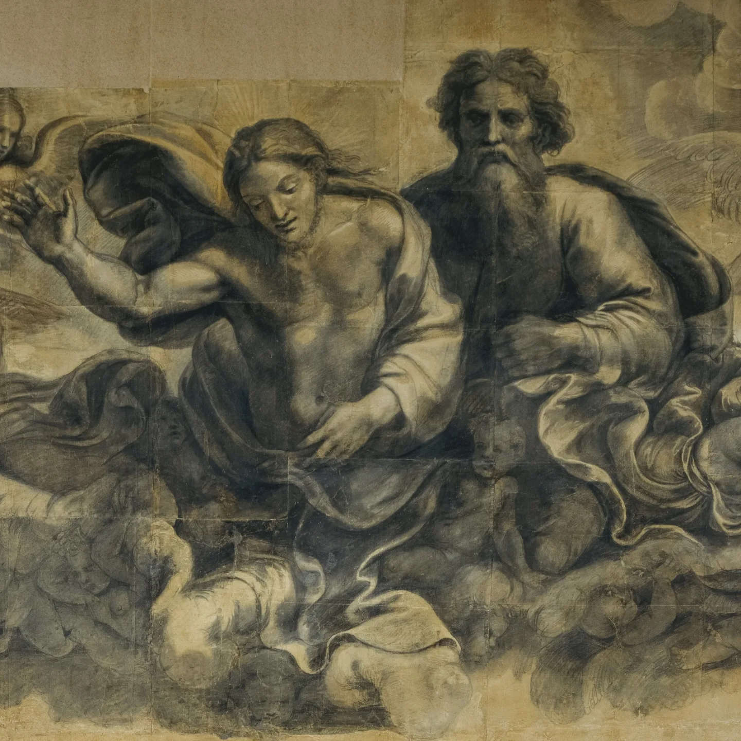 Il cartone preparatorio conservato ai Musei Vaticani, dettaglio