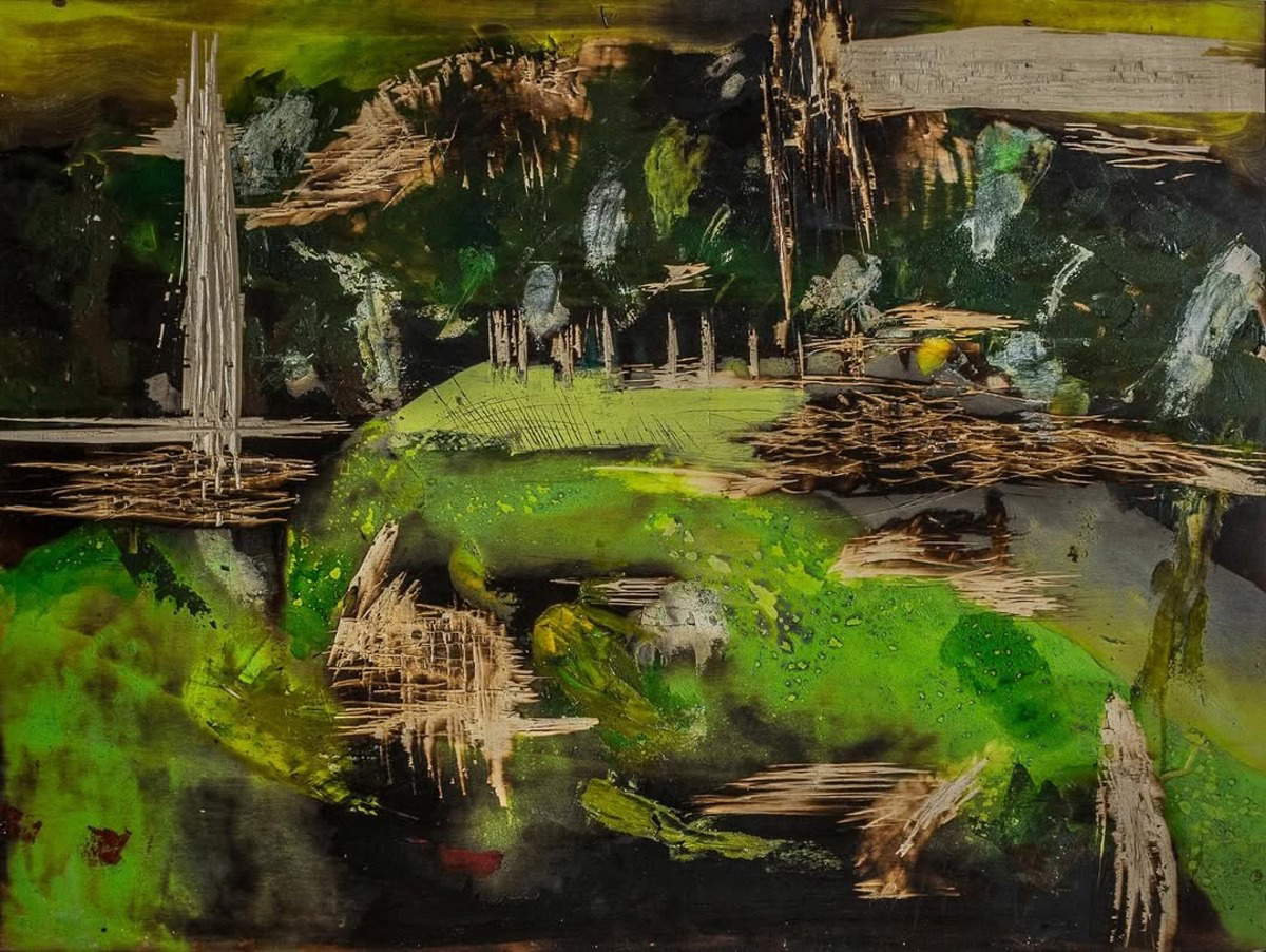 Giuseppe Barilaro, Paesaggio primaverile (60 x 80 cm; collezione privata)