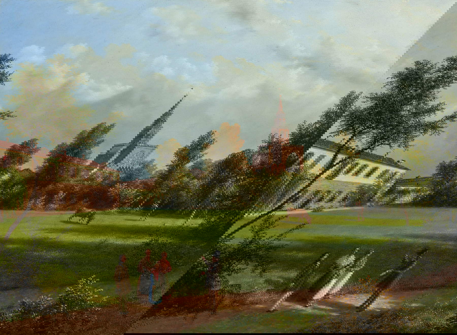 Giuseppe Bisi, Blick auf den Park der Villa Longoni in Desio (1840-1850; Privatsammlung) &copy; Studio Aleph