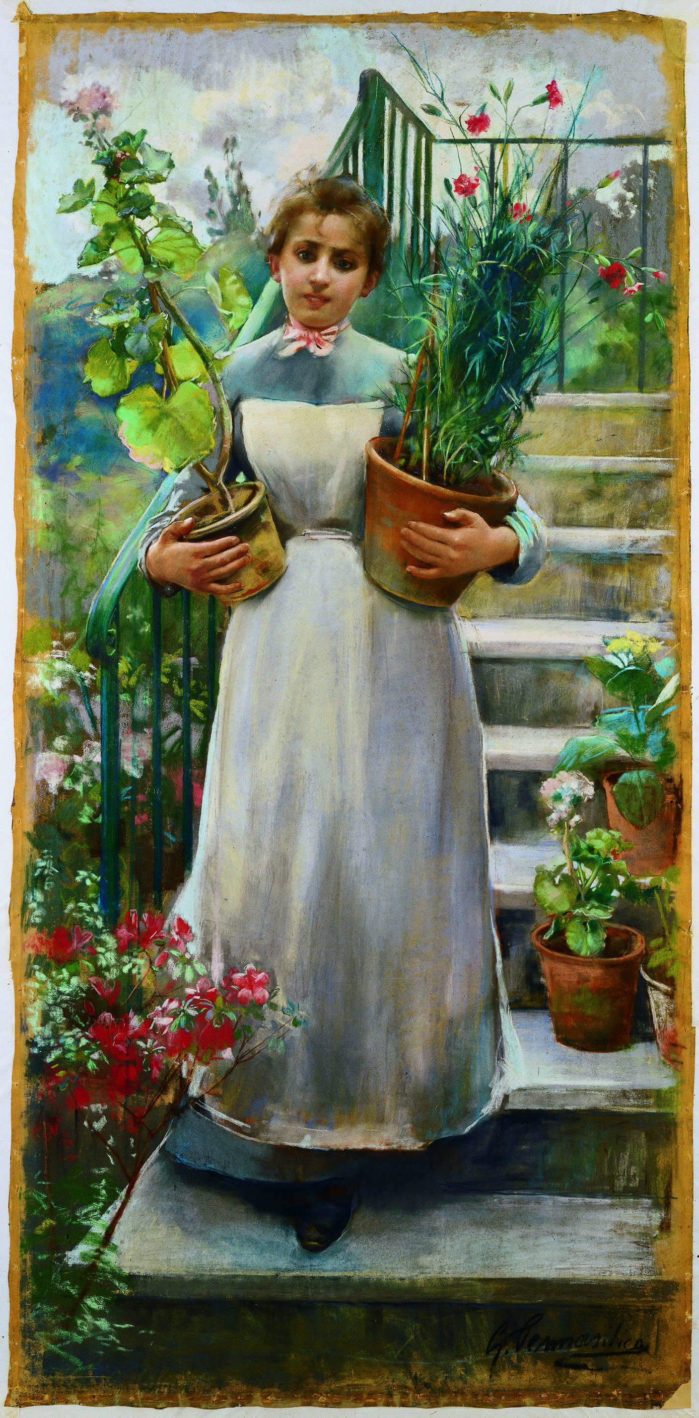 Giuseppe Pennasilico, La Giardiniera (1892, Genoa Musei di Nervi, GAM Gallera d'Arte Moderna)
