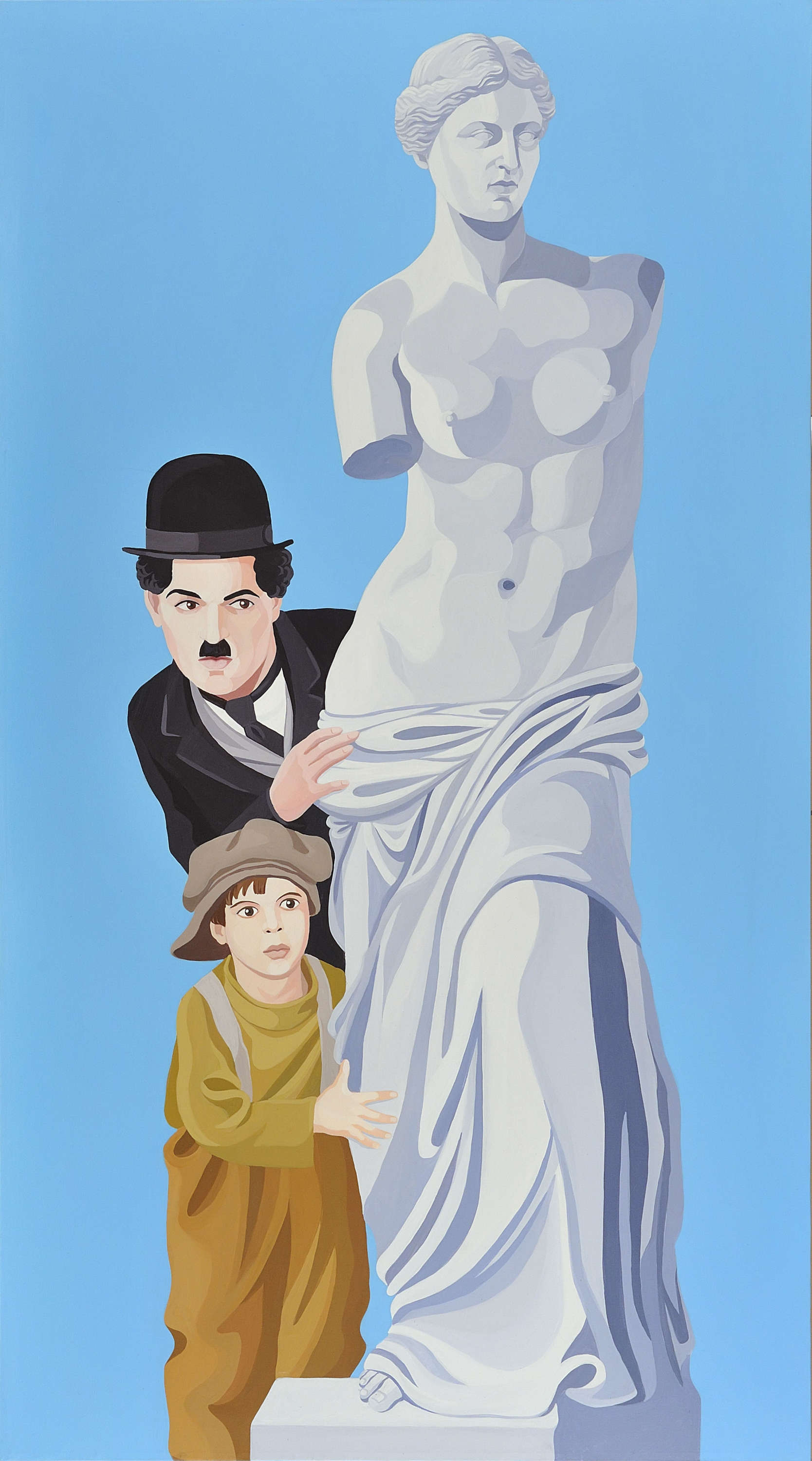 Giuseppe Veneziano, Behind the beauty (2011; acrylic on canvas, 92x165 cm)