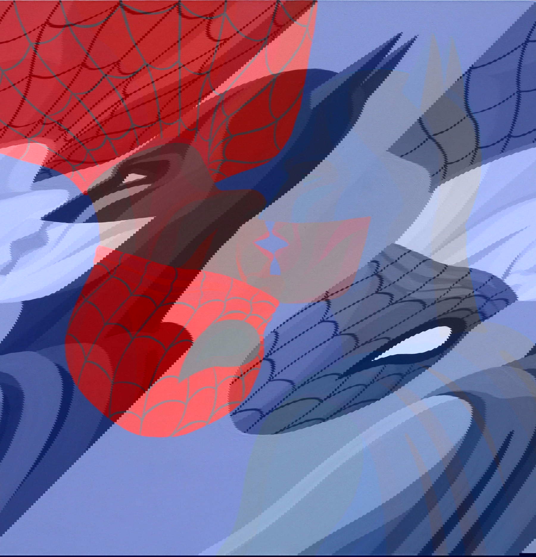 Giuseppe Veneziano, Forbidden Colours (2018; acrylic on canvas, 50x50 cm)