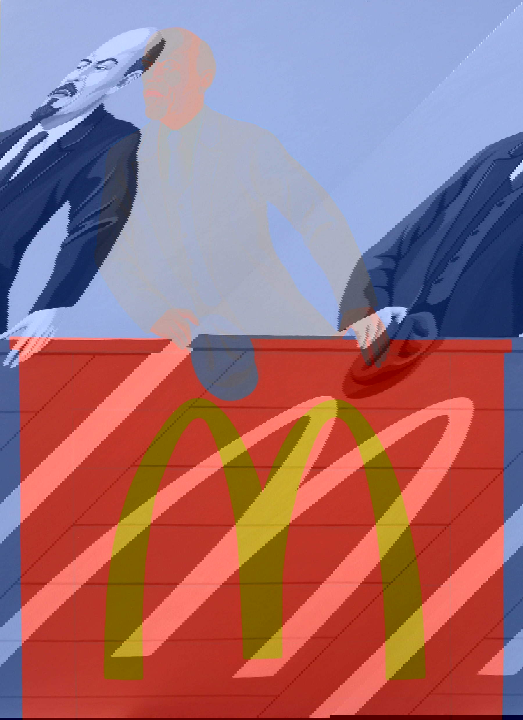 Giuseppe Veneziano, Goodbye Lenin (2017; acrylic on canvas, 165x120 cm)