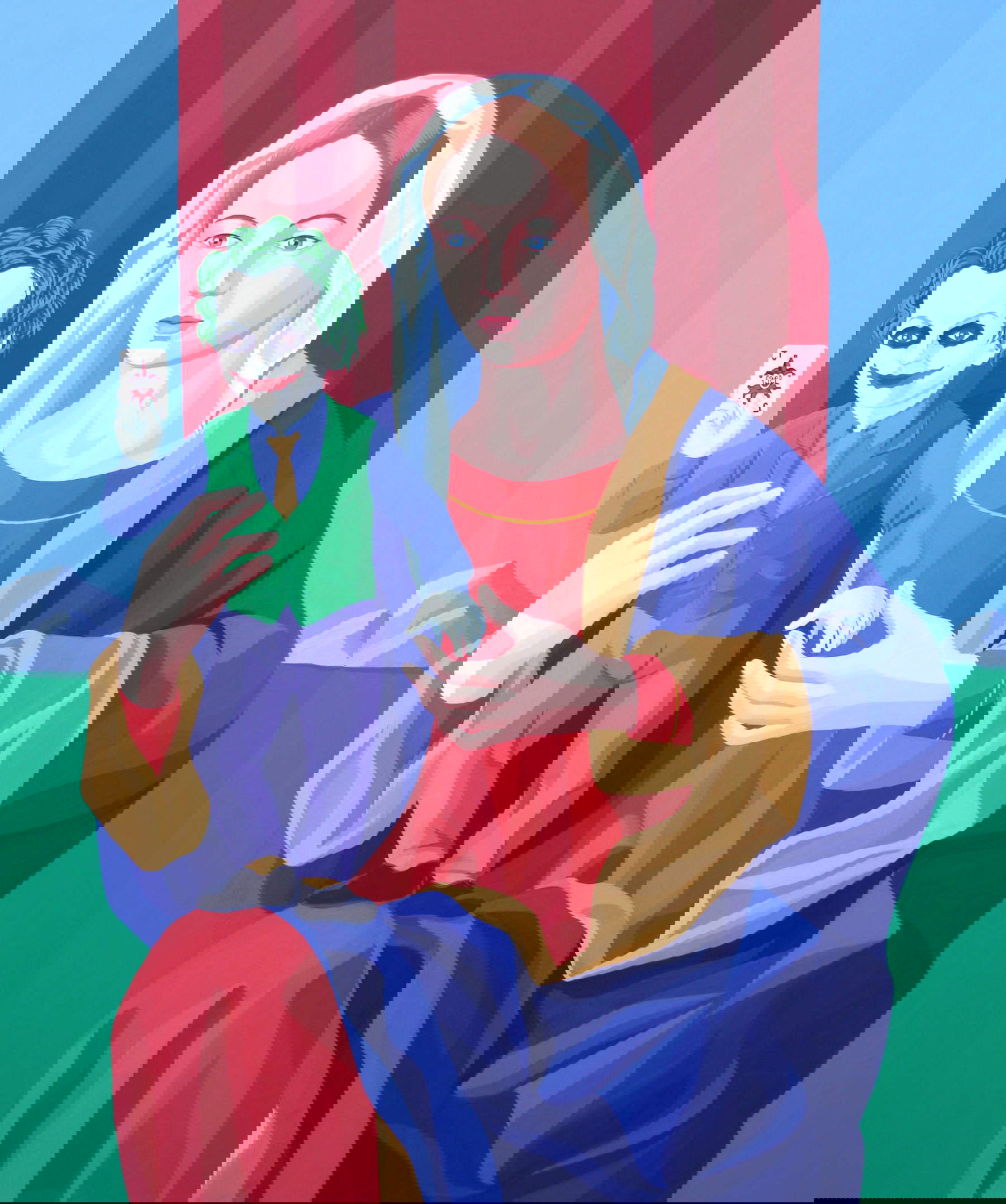 Giuseppe Veneziano, The Agent of Chaos (2013; acrylic on canvas, 120x100 cm)