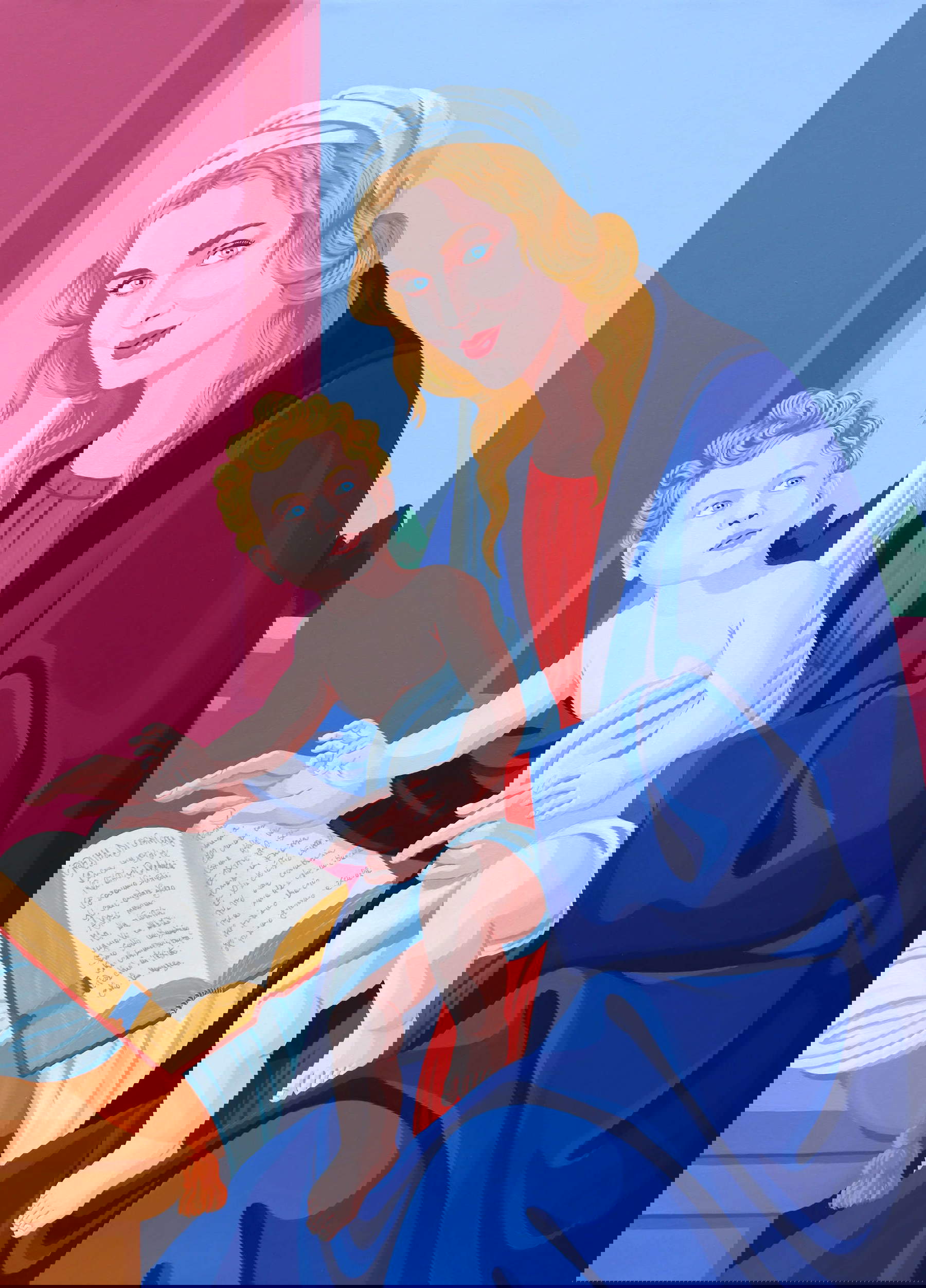 Giuseppe Veneziano, La Madone des influenceurs (2021 ; acrylique sur toile, 110x80 cm)