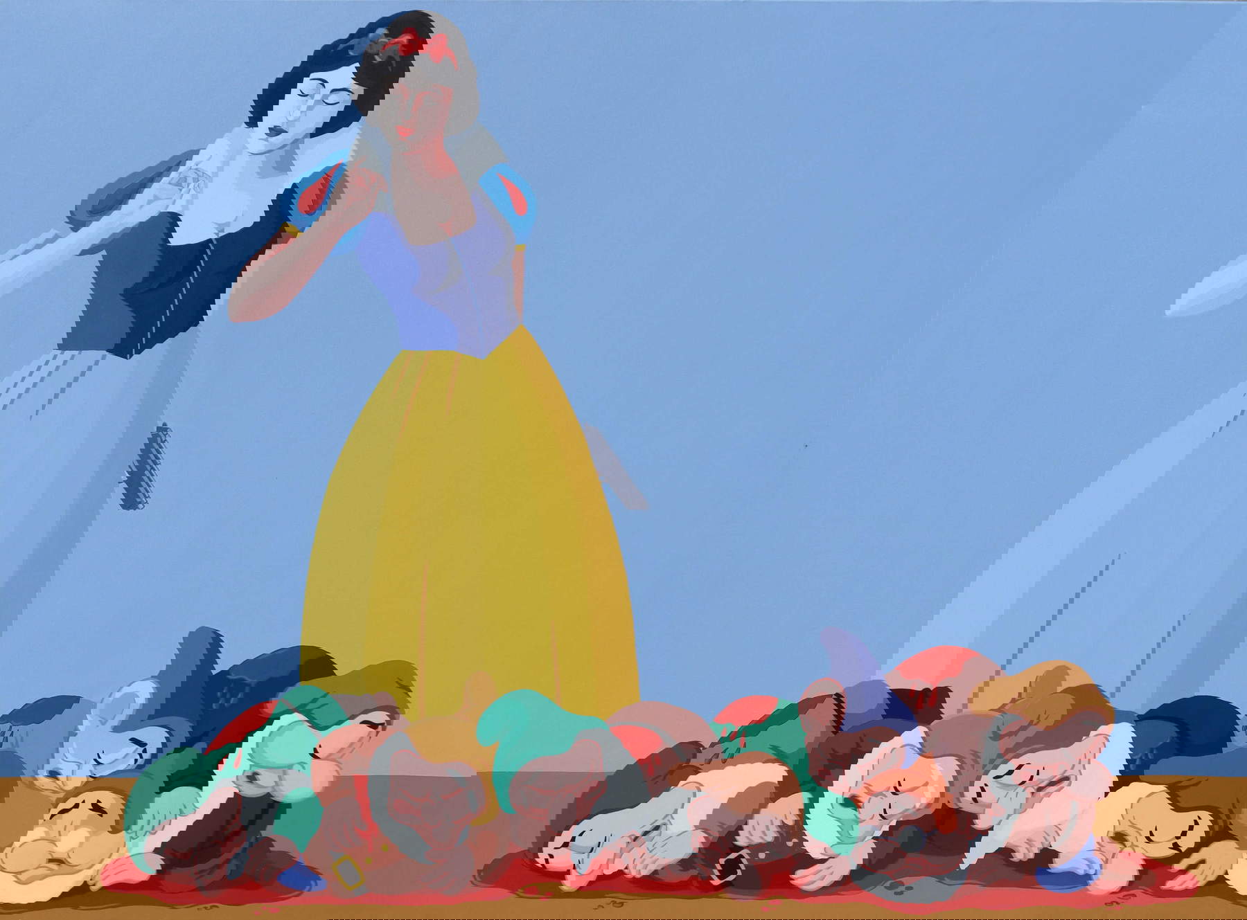 Giuseppe Veneziano, The Massacre of the Innocents (2022; acrylic on canvas, 100x140 cm)